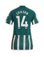 Manchester United Christian Eriksen #14 Vieraspaita Naisten 2023-24 Lyhythihainen